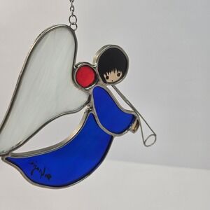 Vintage 1986 Ted DeGrazia Angel Stained Glass Suncatcher Scottsdale S Southwest